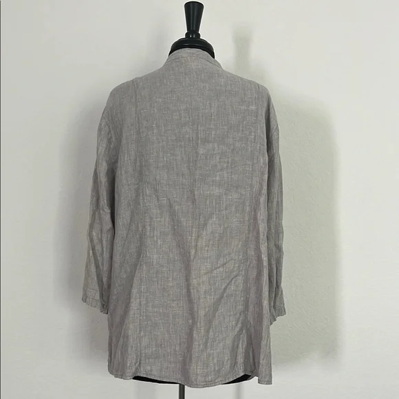 Ruby Rd Gray Linen Top - Picture 7 of 13